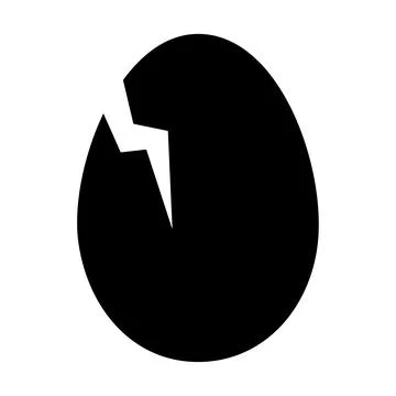 Broken Egg icon, shell easter symbol, healthy nature food, vector illustratio イラスト素材