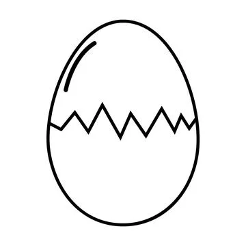 Broken Egg icon, shell easter symbol, healthy nature food, vector illustratio Stock Illustration