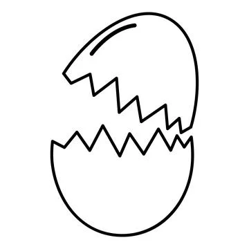 Broken Egg icon, shell easter symbol, healthy nature food, vector illustratio イラスト素材
