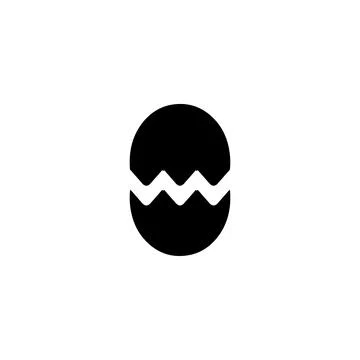 Broken egg icon. Simple style startup incubation poster background symbol. .. Stock Illustration
