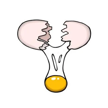 Broken egg Stock Illustration