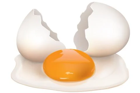 Broken egg Stock Illustration