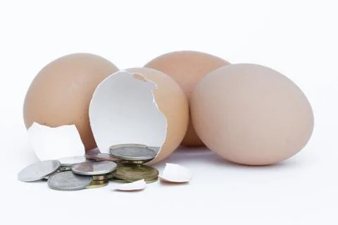 Broken egg Stock Photos