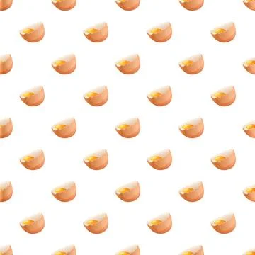 Broken egg seamless pattern for breakfast and cooking designs Illustrazione stock