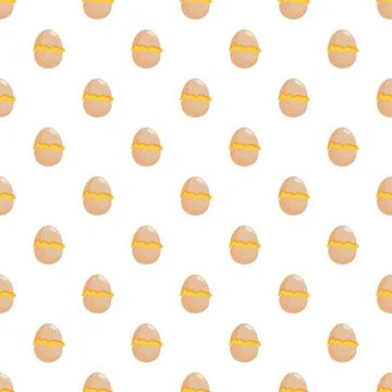 Broken egg seamless pattern for food background design 스톡 일러스트