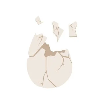 Broken egg shell, organic garbage, utilize waste concept vector Illustration on Illustrazione stock