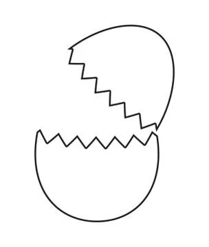 Broken egg silhouette vector symbol icon design. Illustrazione stock