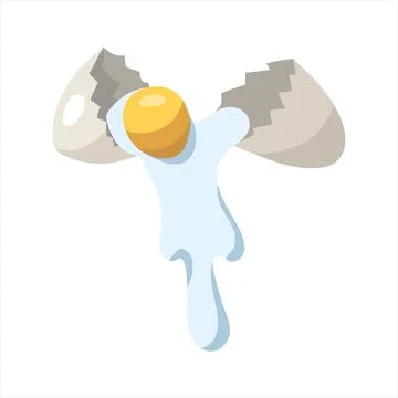 A broken egg. vector illustration on a white background Stock Illustration