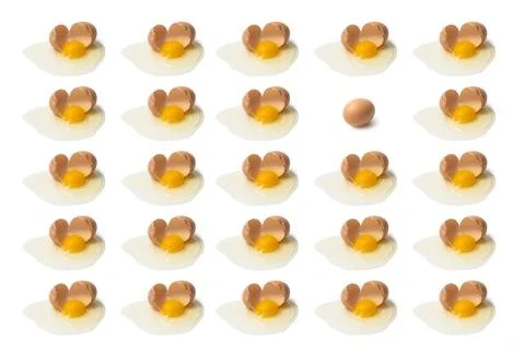 Broken eggs pattern Stock Photos