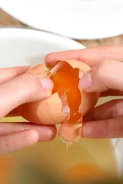 Broken eggs Stock Photos