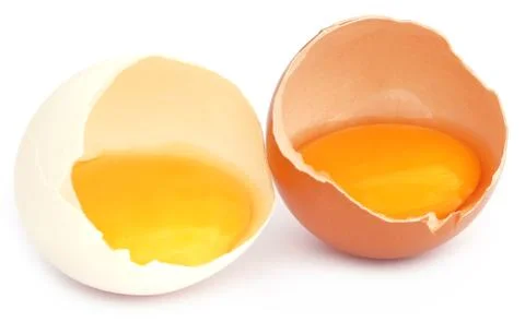 Broken eggs Stock Photos