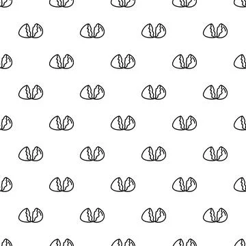 Broken eggshell line art seamless background pattern Stockillustratie