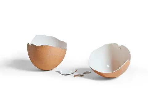 Broken eggshell Foto stock