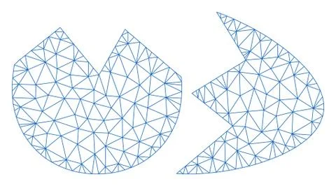 Broken Eggshell Polygonal Frame Vector Mesh Illustration Stock Illustration