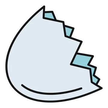 Broken eggshell representing new beginnings and fragility Stock Illustration