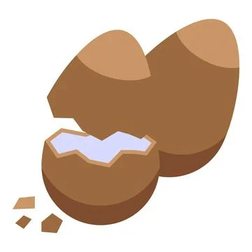 Broken eggshell revealing egg white with whole egg behind, protein rich food 스톡 일러스트