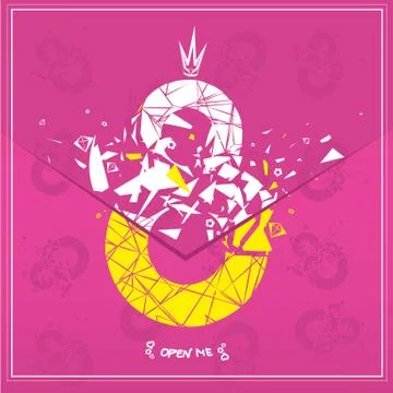 Broken eight numeric Stock Illustration