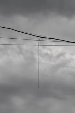 Broken electrical wire Stock Photos