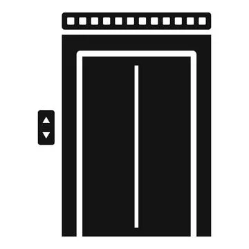 Broken elevator icon, simple style Ilustración de archivo