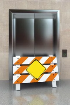 Broken elevator Illustrazione stock