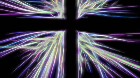 Broken energy cross Stock Illustration