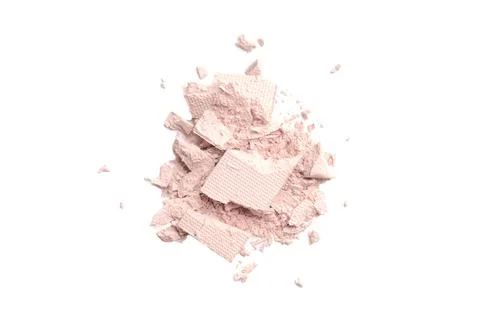 Broken eye shadow or face powder. Stock Photos