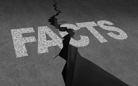 Broken Facts Stock Illustration