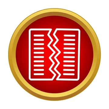 Broken file document icon representing data corruption 스톡 일러스트