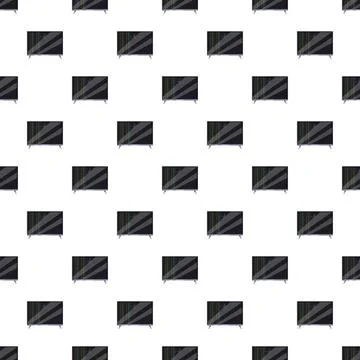 Broken flat screen tvs creating seamless pattern background Illustrazione stock