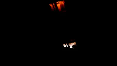 Broken flickering fluorescent light in the old bathroom at public park. Stock Footage 125824411