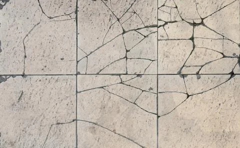 Broken floor texture with crack Stock Photos