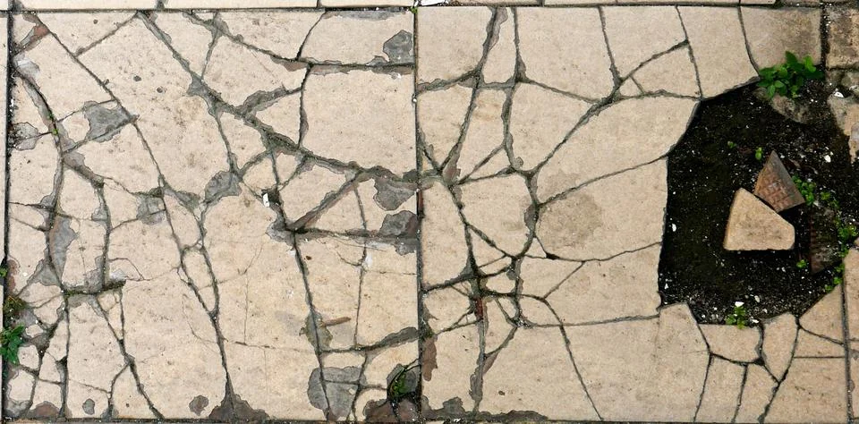 A Broken Floor Tile Stock Photos