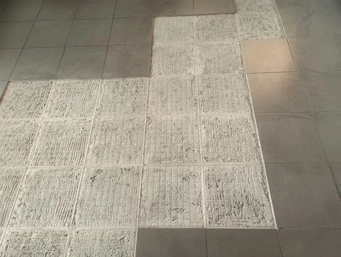 Broken floor tiles Stock Photos