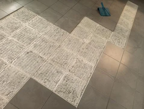 Broken floor tiles Stock Photos