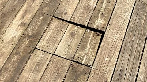 Broken Floorboards Foto stock