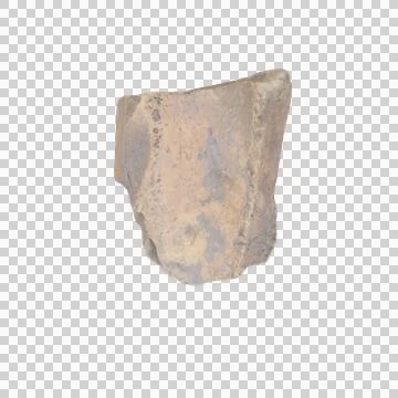 Broken fragment of light grey stone block tile rough edges historical Fotos de archivo