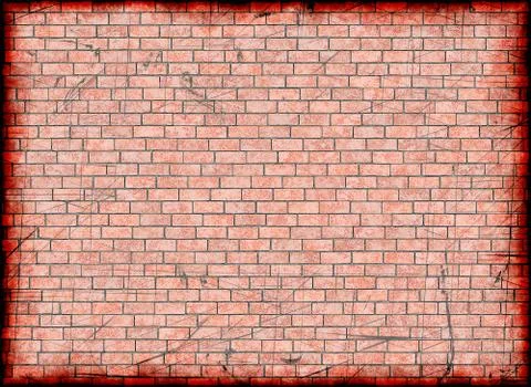 Broken frame of brick backgrounds Stock Illustration