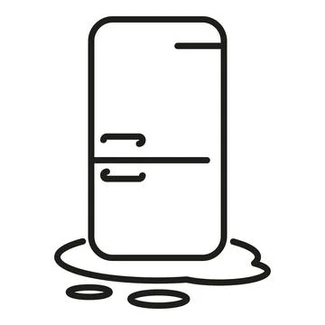 Broken fridge icon outline vector. Repair service Stock Illustration