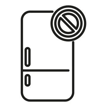 Broken fridge icon outline vector. Repair service Stock Illustration