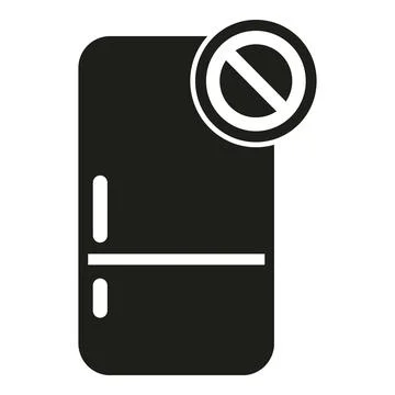 Broken fridge icon simple vector. Repair service Stock Illustration