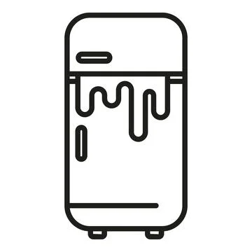 Broken fridge tech icon outline vector. Repair service Stock Illustration