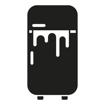 Broken fridge tech icon simple vector. Repair service Stock Illustration
