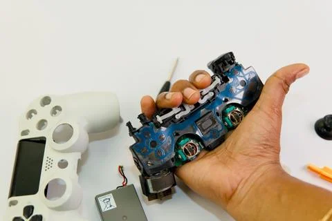 Broken Game Controller Repair Stock Photos