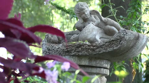 Broken Garden Art Stock Footage 30368048