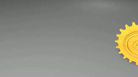 Broken gear concept animation, matte included. Stock Footage 15609739