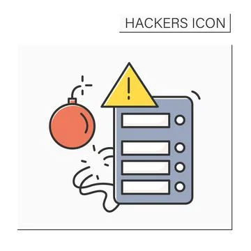 Broken generator color icon Stock Illustration