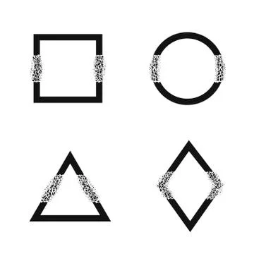 Broken geometric shapes Stock Illustration