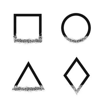 Broken geometric shapes Stock Illustration