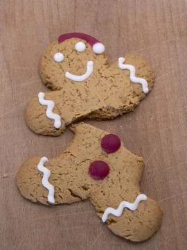 Broken Ginger Biscuit Man Stock Photos