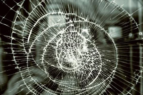 Broken glass abstract background Stock Photos